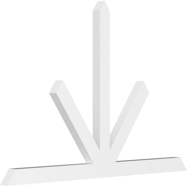Ekena Millwork Saratoga Architectural Grade PVC Gable Bracket, 108"W x 72"H x 4"D x 6"F, 16/12 Pitch GBP108X72X0406SAR00 - main